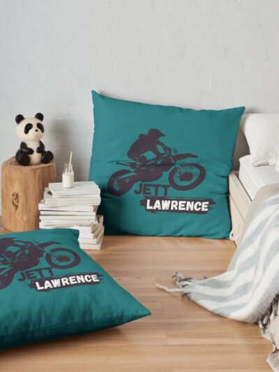 Jett Lawrence Throw Pillow Official Jett Lawrence Merch