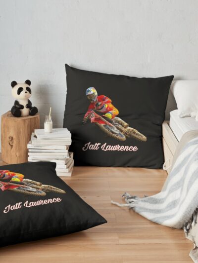 Jatt Lawrence Throw Pillow Official Jett Lawrence Merch