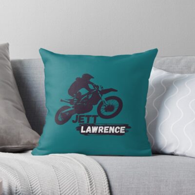 Jett Lawrence Throw Pillow Official Jett Lawrence Merch