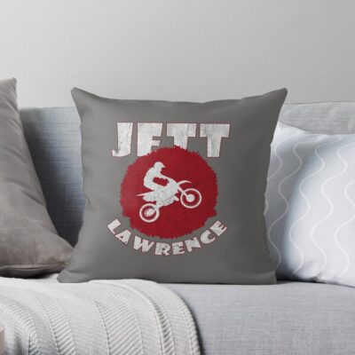 Jett Lawrence Throw Pillow Official Jett Lawrence Merch