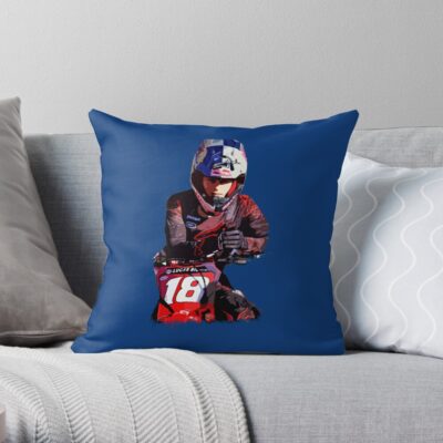 Jett Lawrence Motocross Racer X Throw Pillow Official Jett Lawrence Merch