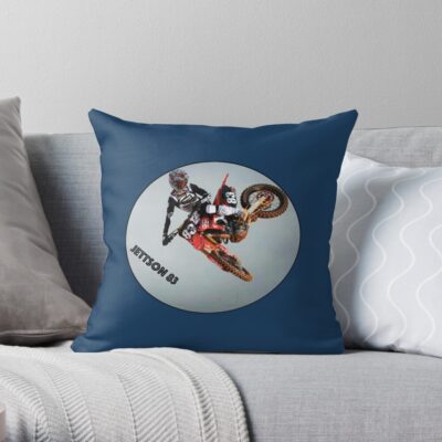 Jett Lawrence 83 Throw Pillow Official Jett Lawrence Merch