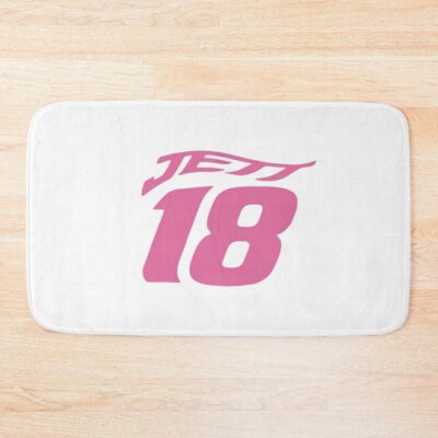 Jett Lawrence Merch Jett Pink Smiley Bath Mat Official Jett Lawrence Merch