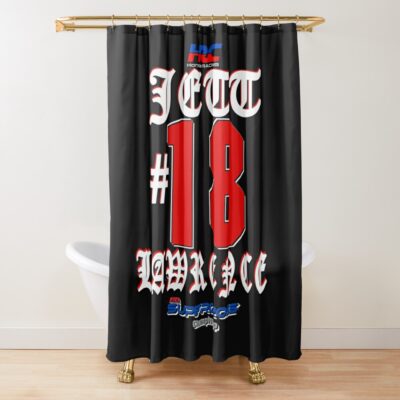 Jett Lawrence #18  Motocross Supercross- Supercross Champion Superstar Sundays Tshirt Shower Curtain Official Jett Lawrence Merch